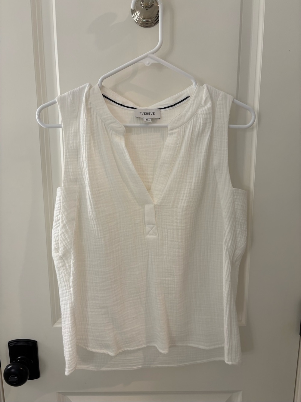 Women’s V Neck White Tank